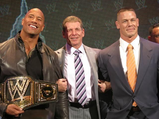 The Rock, Vince, and Cena