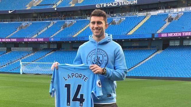 Aymeric Laporte joined Etihad in the winter of 2018