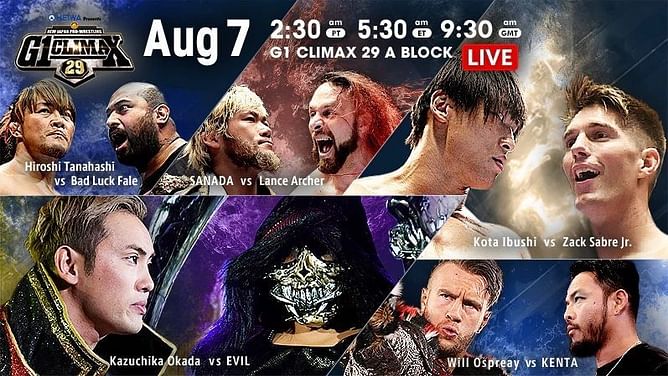 NJPW G1 Climax Night 15: Penultimate A-Block Matches for Okada, Ibushi