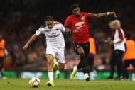 Rashford in action for Manchester United against AC Milan during their final preseason match