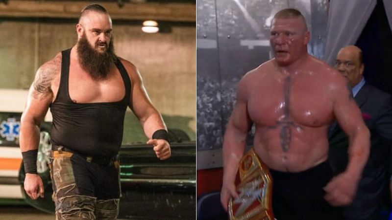 Brock Lesnar landed a real punch on Braun Strowman