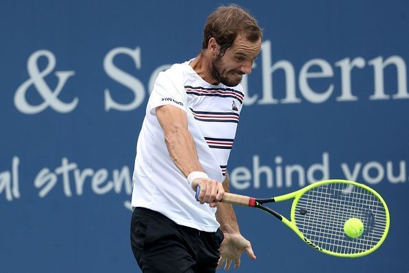 Richard Gasquet in quarterfinal action at the 2019 Cincinnati Masters