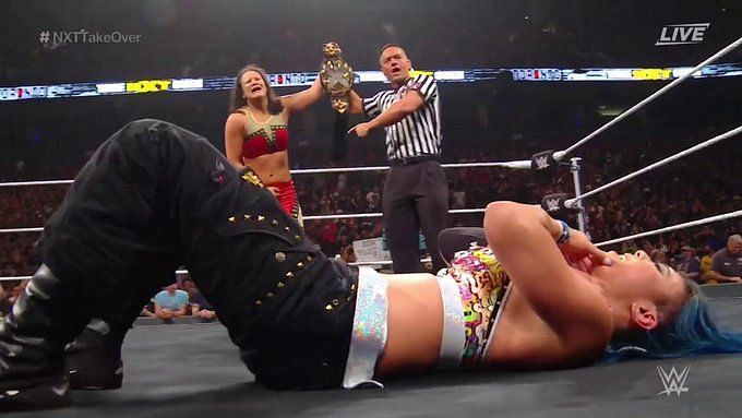 Shayna Bazler was able to defeat Mia Yim at Takeover