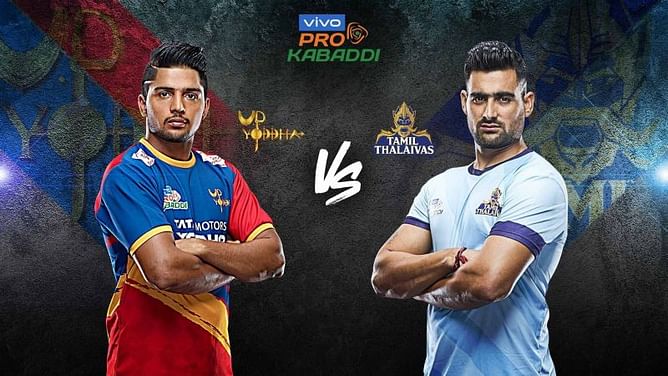 Pro Kabaddi Live Score: UP Yoddha vs. Tamil Thalaivas | UP Yoddha take 14-10 lead against Thalaivas | Live Commentary and Match Updates | 7th August 2019