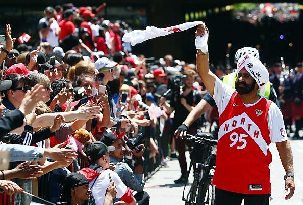 Nav Bhatia at the Toronto Raptors&#039; victory parade