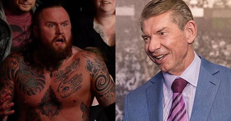 Aleister Black and Vince McMahon.