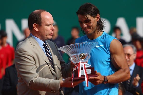 Nadal bests Federer in a third straight Monte Carlo final in 2008