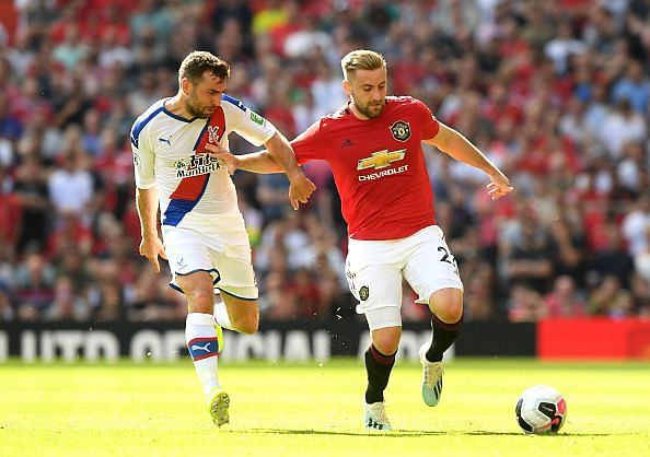 Luke Shaw suffered a hamstring injury against Crystal Palace