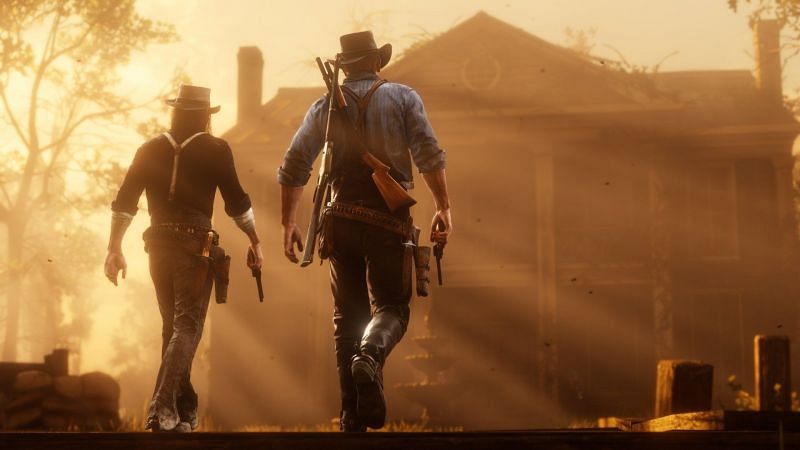 Arthur and John in Red Dead Redemption 2