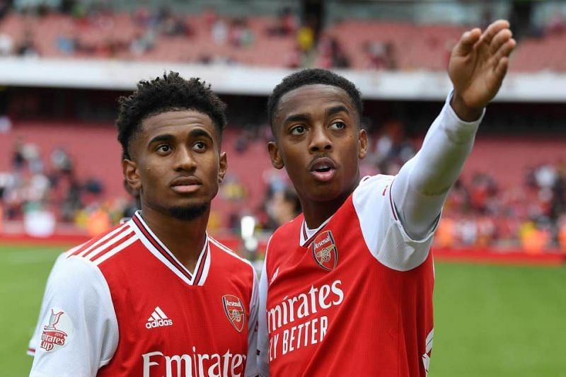 Reiss Nelson (L) and Joe Willock (R)