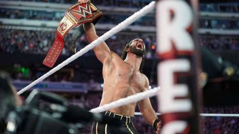 Rollins after capturing his first Universal title at WrestleMania 35