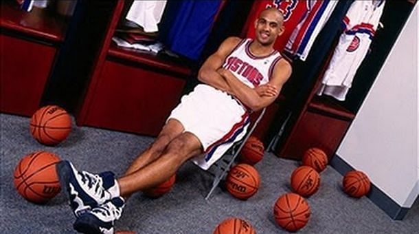 Hill wearing the FILA Grant Hill, the first of his signature line released in 1995 (Image: The Hoop Doctors)