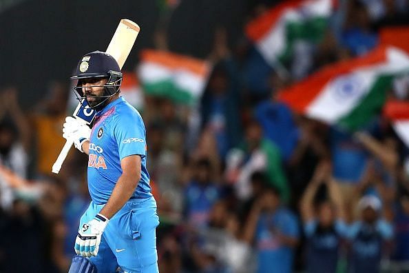 Rohit Sharma holds the record for the joint-fastest century in T20Is 