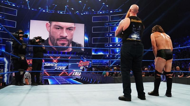 The image after the main event of SmackDown