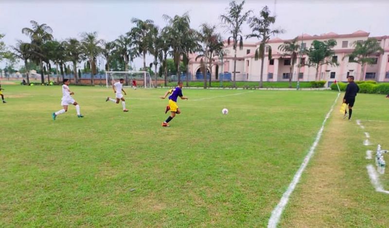 Major Dhyan Chand Sports College, Safai, Uttar Pradesh playing against Brajboomi International School, Gujarat