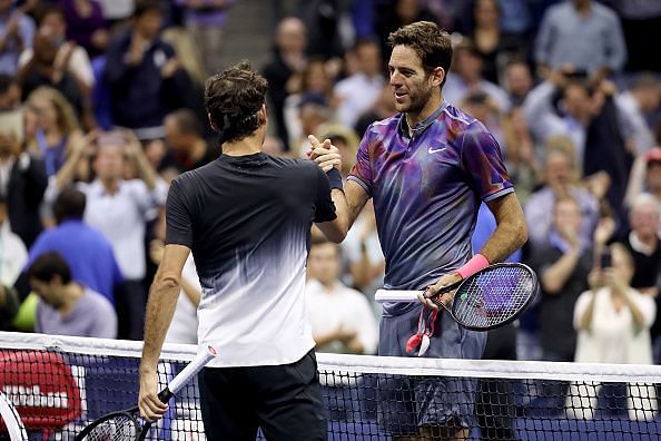 In the 2017 quarterfinals, Federer came up short for the second time against Del Potro at the US Open