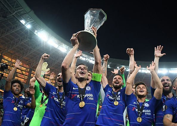 Chelsea beat Arsenal in an all English Europa League final earlier this year