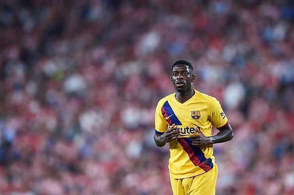 Dembele cut an isolated figure for most of the game against Athletic Club