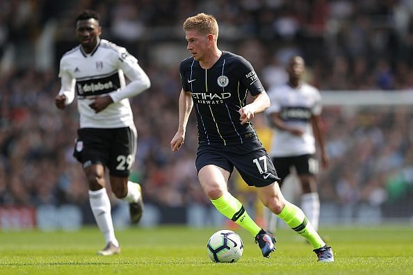 Kevin de Bruyne in action for Manchester City
