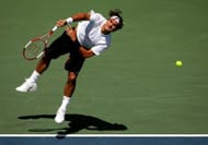 Federer serves to Gasquet in the 2006 Rogers Cup final
