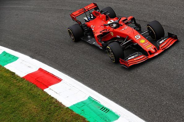 Sebastian Vettel ended up third during the second practise session