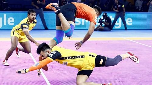 Will the Telugu Titans defence be able to stop Naveen's riot?