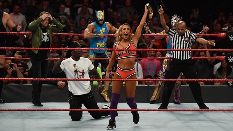 The WWE Universe went wild once Carmella got the three count