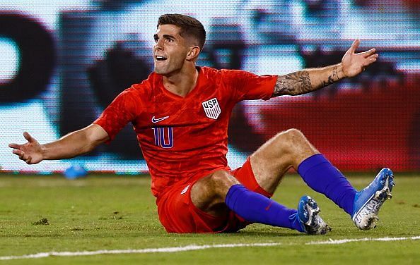 Christian Pulisic in action for the USA