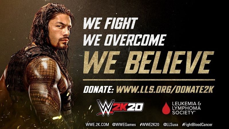 2K and Roman Reigns partnering with The Leukemia &amp; Lymphoma Society to raise funds