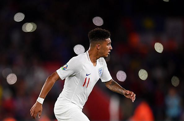 Jadon Sancho was in form after scoring his first two goals for England in the international break.