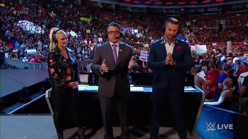 Renee Young, Michael Cole, and Corey Graves are the current RAW announce team