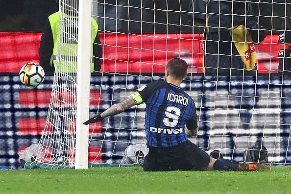 Icardi failed to finish a couple of chances from 6 yards out