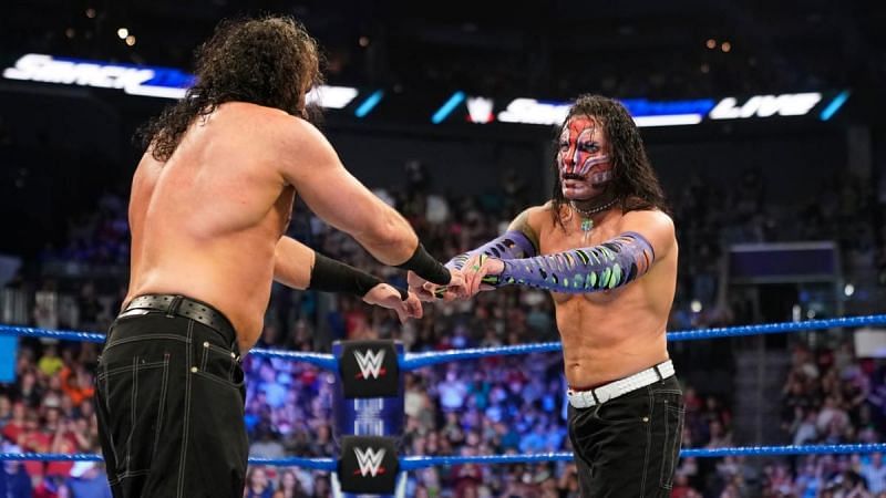 The Hardy Boyz relinquished the SmackDown Tag Team titles in April 2019