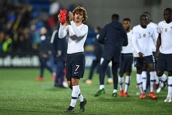 Antoine Griezmann had a quiet game against Albania,