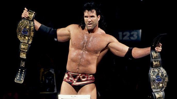 Razor Ramon after defeating Shawn Michaels at WrestleMania X.