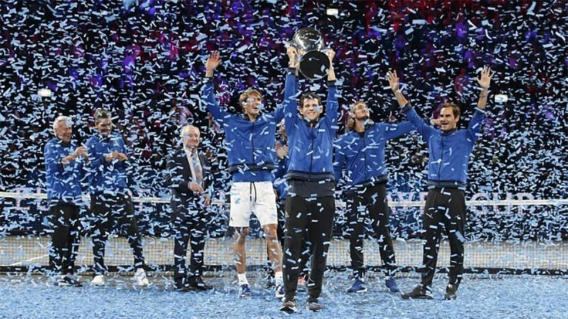 Team Europe rejoice after sealing their third Laver Cup title in Geneva