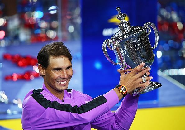Nadal celebrates his 4th US Open title after beating Medvedev in the 2019 final
