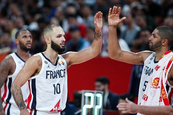 Evan Fournier led France in both points and rebounds during their opening win over Germany