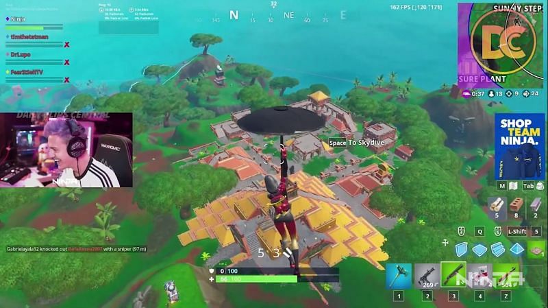 Ninja&#039;s reaction after pulling off an amazing clutch (Image credit: Daily Clips Central, YouTube)