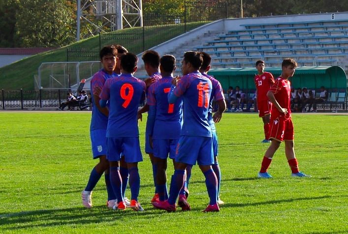 India U-16 boys in action