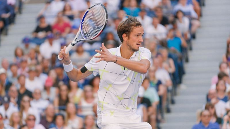 Daniil Medvedev in action at the US Open 2019