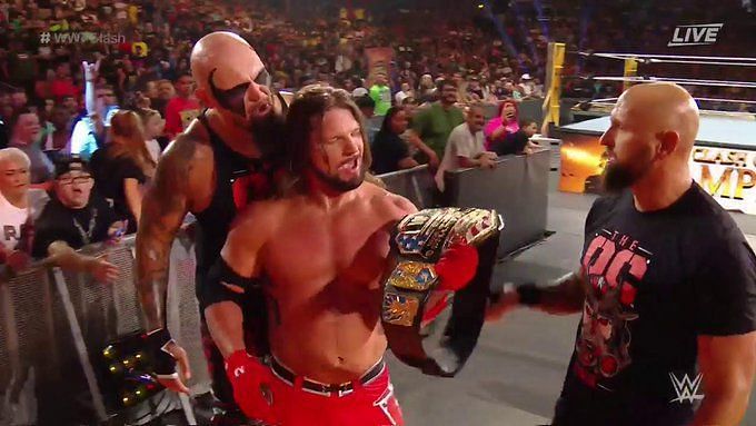 The referee botched lifting the title for AJ Styles