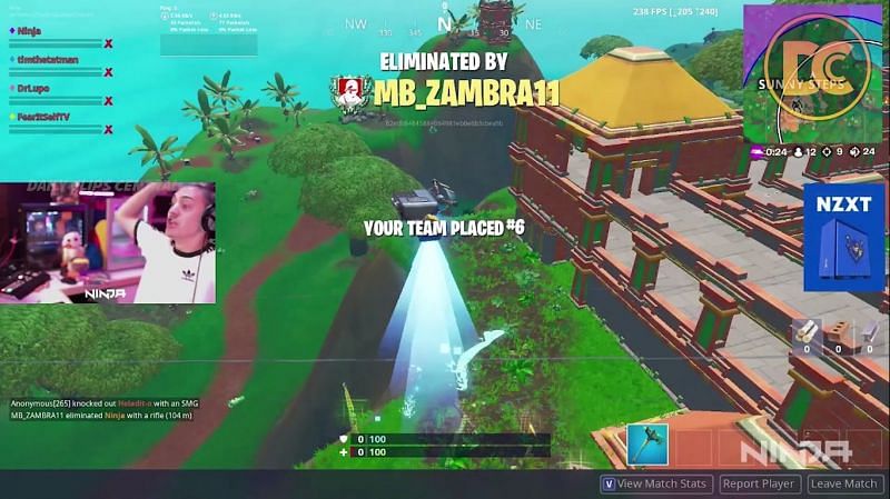 Ninja was clearly disappointed (Image credit: Daily Clips Central, YouTube)