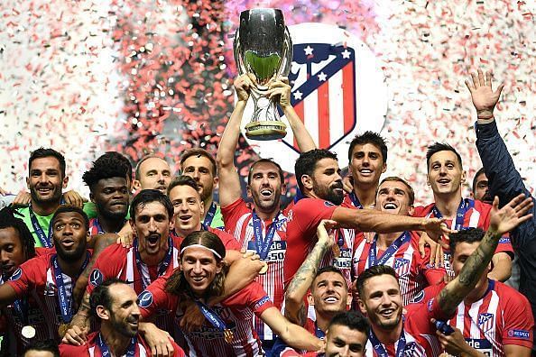 Atletico Madrid won the UEFA Super Cup over their city rivals.