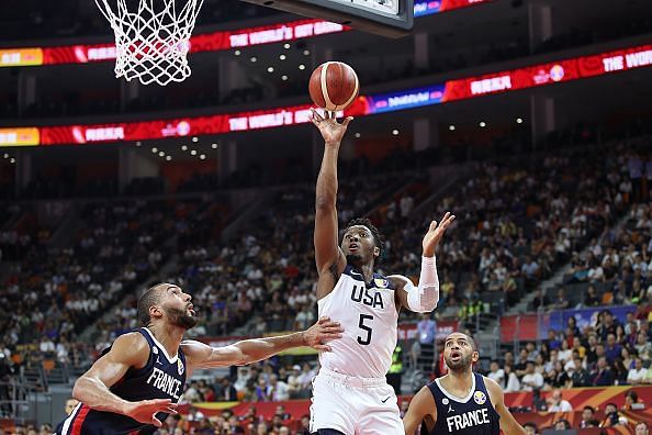 Donovan Mitchell impressed as the USA lost its first competitive fixture since the 2006 World Cup