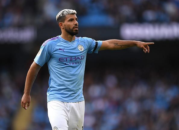 Sergio Aguero leads the league in scoring with six goals.