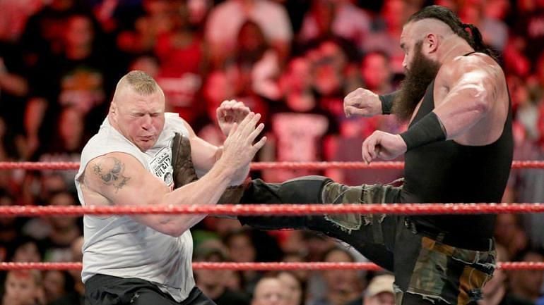 Brock Lesnar and Braun Strowman are two of the few Superstars to kick out of the Stomp.