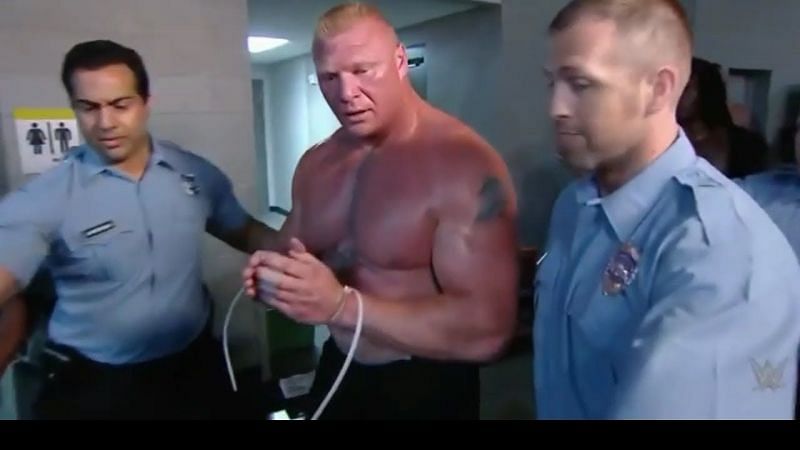 Brock Lesnar was infamously arrested on live TV in 2015
