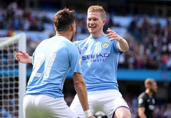 De Bruyne scored his first goal of this season