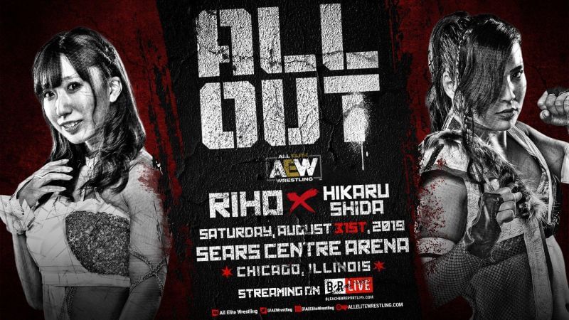 Image result for all out riho vs hikaru shida